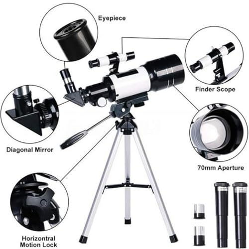 Telescopio Refractor Astronómico con Trípode, Compacto y Portátil miniatura 3