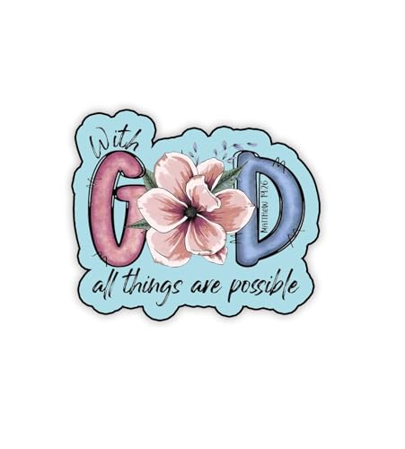Image of Gift Me Bazar with God All Thing are Possible Fridge Magnet for Refrigerator Door Decor Stickers | Home, Kitchen and Office Decoration | Pooja Room Decor Items