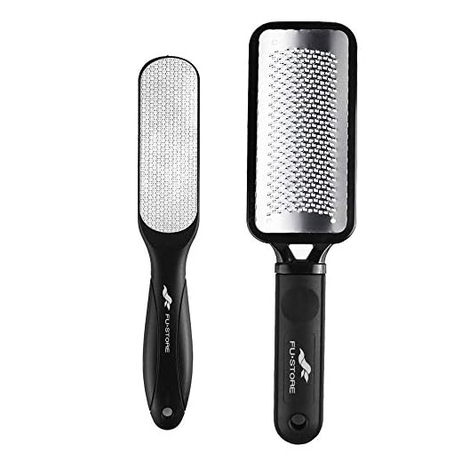 Foot Files Callus Remover 2 Pcs Stainless Steel Foot Rasp and Dual Sided Foot File Professional Pedicure Tools Premium Foot Scrubber with 5PCS Compression Towels