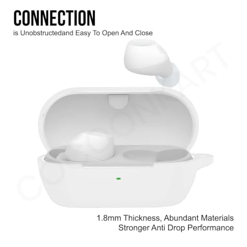 Image of Soft Silicone Case Cover for Sonyy WF-C710N | C710NSA -White