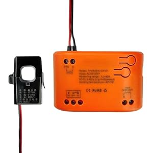 Tuya app WIFI Smart Energy Monitor, Single Phase Clamp Electricity Meter with 1 * 80ACT Current Transformer, Remote Monitor Meter Real-Time Electricity