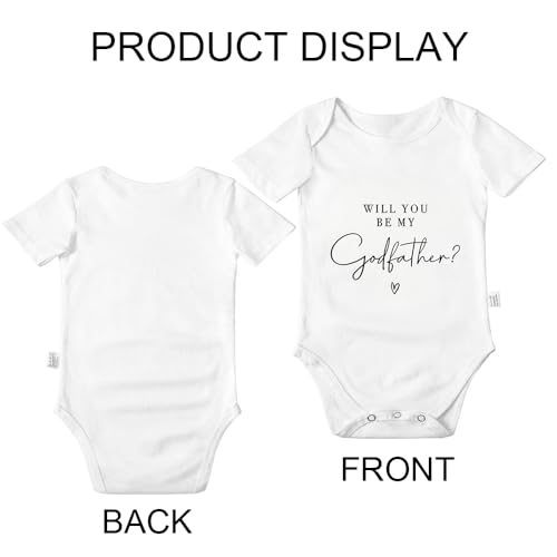 Will You Be My Godfather Bodysuits, Funny Baby Clothes, Boys Girls Infant Cotton Romper Jumpsuit Outfits 0-24 Months4