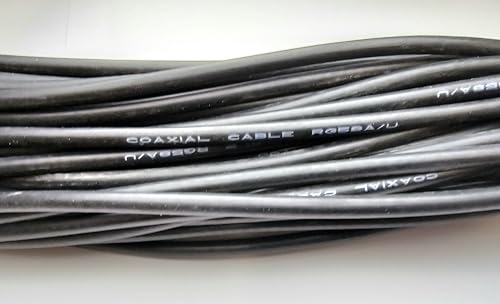 Pro Trucker RG58 CB Antenna Coaxial Cable, 50ft UHF PL259 Male to Male Coax Jumper Cable for CB, HAM Radio, SWR Meter, Antenna Analyzer - PTRG58-50