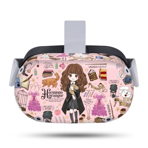 Head Case Designs Officially Licensed Harry Potter Hermione Pattern Graphics Vinyl Sticker Skin Decal Cover Compatible with Meta Quest 2