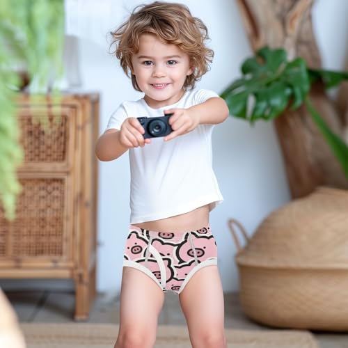 visesunny Boys Cotton Underwear Cute Vector Pig Printed Toddler Soft Training Briefs Size 2T-8Y for Kids3