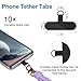 Phone Tether Tab, 10 Pieces Universal Phone Lanyard Patch Without Adhesive,Phone Lanyard Replacement Part for Cell Phone Strap(Black)