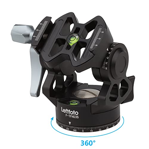 Leftfoto Video Tripod Fluid Head With Arca Plate,Lightweight Panorama Base Head For Dji Rs2/3 Gimbals Compact Video Cameras And Dslr #TOP4