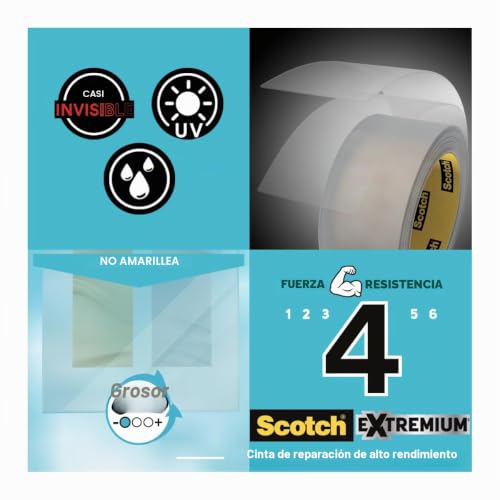 Miniatura 9 de 3m Dpcd-3m4054596711167 Cinta Adhesiva De Reparación Transparente Scotch, 25 M X 48 Mm, 1 Rollo