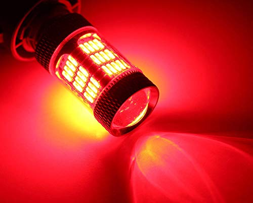 Ijdmtoy Brilliant Red 54-Smd 7506 7527 P21W Canbus Led Replacement Bulbs Compatible With Bmw F22 F30 F32 2 3 4 Series Rear Turn Signal Lights Or Brake/Tail Lights #TOP2