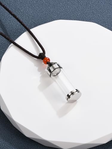 Jovivi Edelstahl Urne Kette Memorial Schmuck Asche Urne Anhänger Öffnen Kette Kapsel Pendant Halskette Gedank Asche Haare Blume Anhänger Gedenk Geschenk