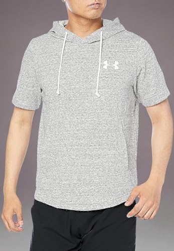 Under Armour Men's UA Rival Terry Short Sleeve Hoodie 1376766 (as1, alpha, x_l, regular, regular, Mod Gray/Heather - 011)2