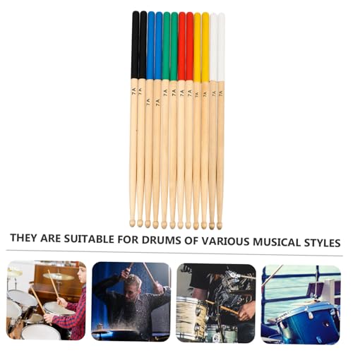 Baquetas ERINGOGO, 6 pares, duraderas y antideslizantes de arce, para jóvenes y adultos, para todos los estilos de batería y presentaciones musicales miniatura 3
