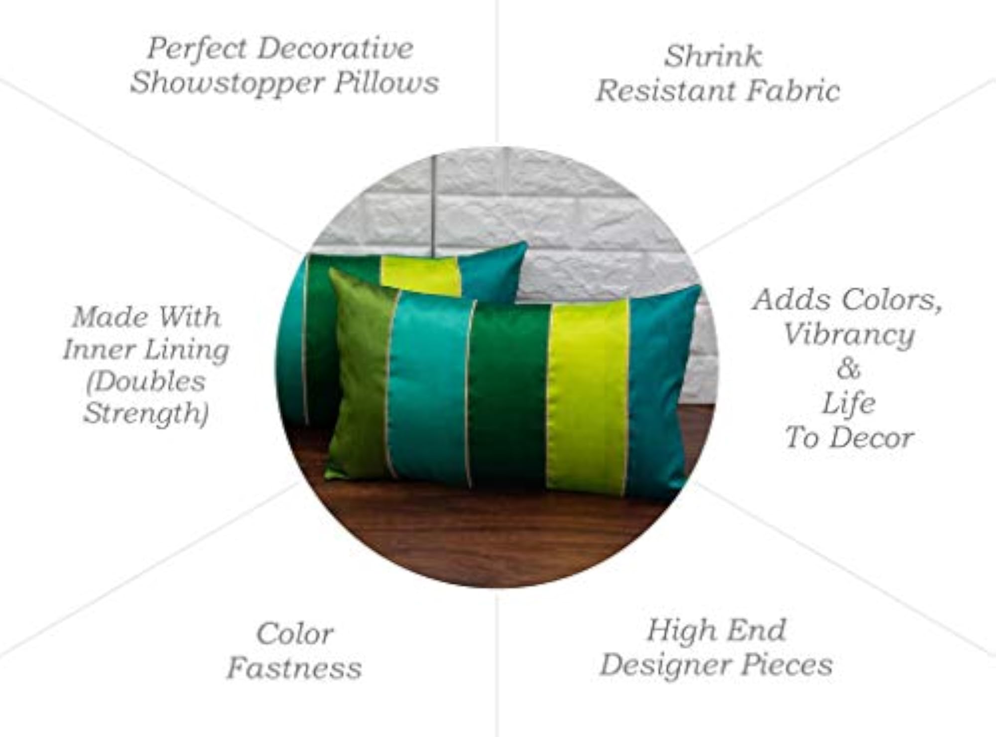 Long Rectangular 'Go Green' Designer Cushion Covers