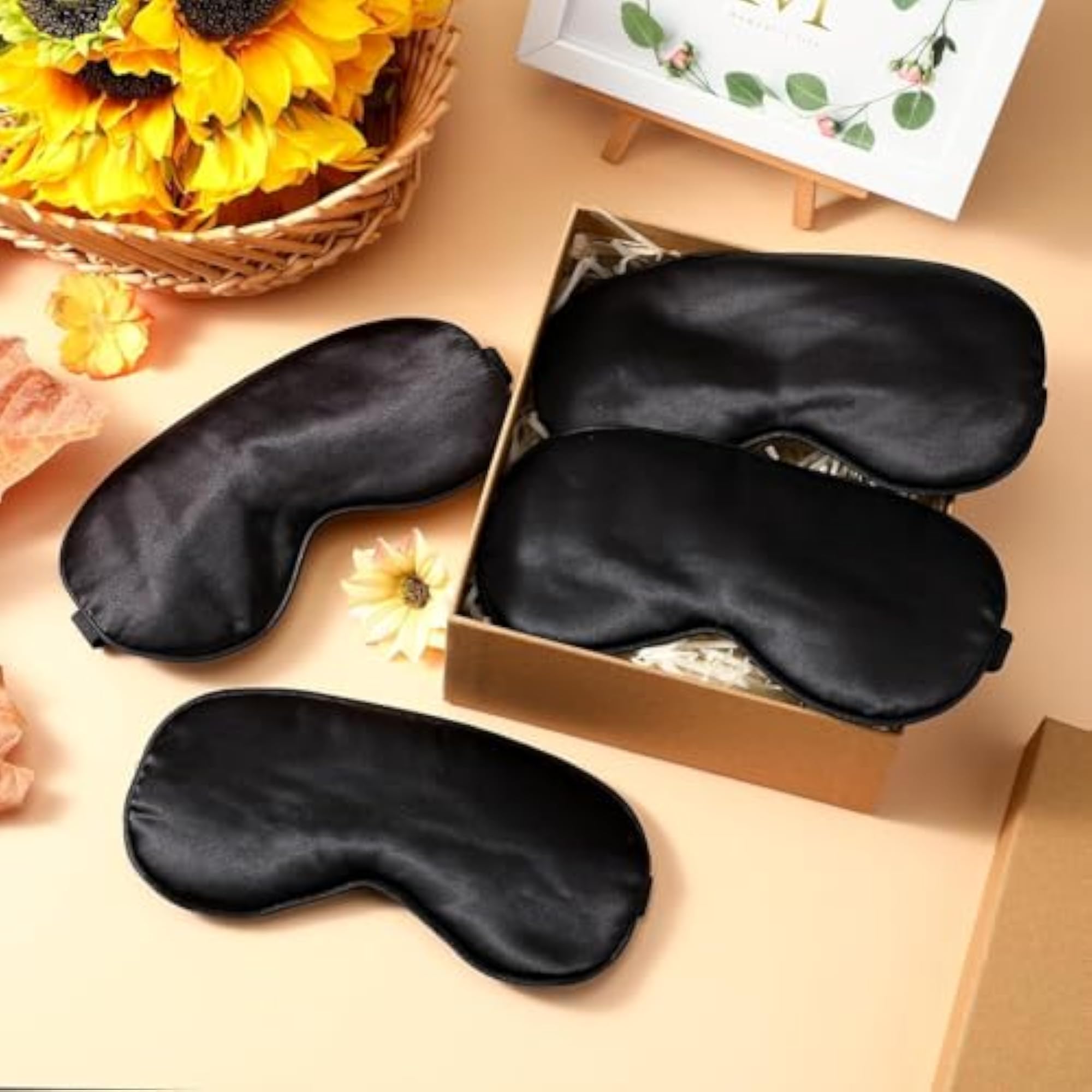 Slogan Printed Sleep Eye Mask, Pack of 4