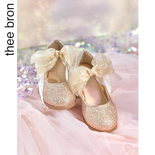 THEE BRON Girls Dress Shoes Mary Jane Heels Princess Wedding Party Pumps2