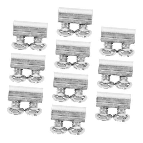 SEWACC Steel Wire Clip 10pcs Wire Rope Clamp Metal Wire Clips Adjustable Clamp for Hanging Rope Industrial Use