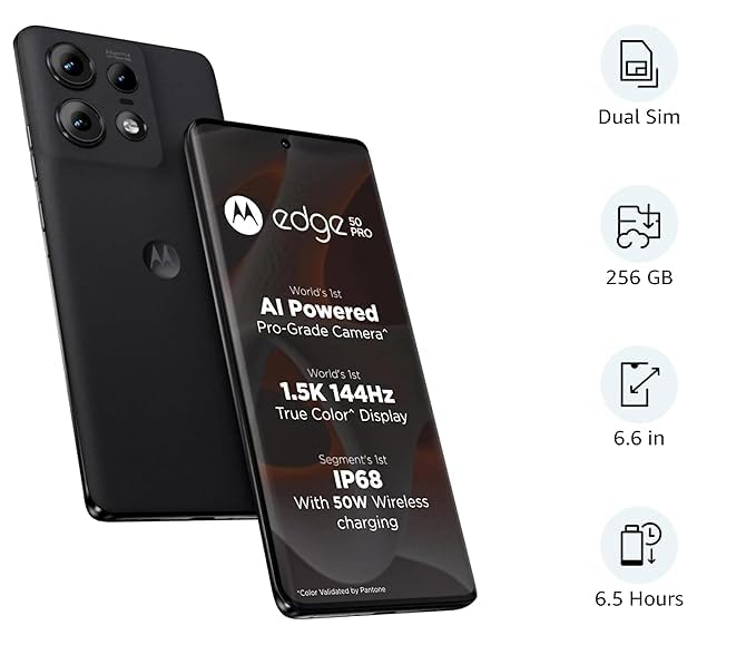 motorola edge 50 pro 12G/256G ブラック 購入証明書 Amazon.co.jp: Motorola Edge 50 Pro PB1K0000JP 12GB/256GB Black