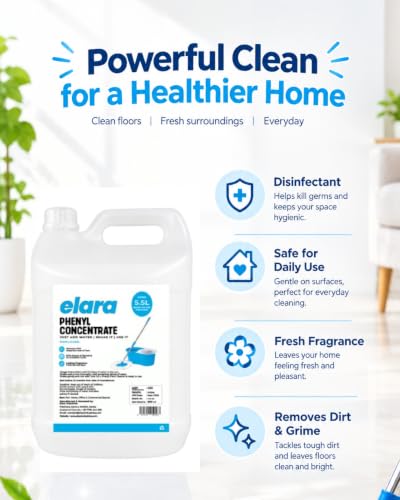 Image of Phenyl Concentrate makes 5.5L Floor Cleaner | Just Add Water and Shake | Multipurpose Cleaner for Home, Office & Commerecial Spaces | Remove Dirt | Pine Fragrance | Value Pack