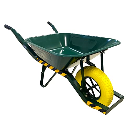 KELI - Brouette Cornières Super Pro Roue Increvable, 85L, Jusqu'à 250 Kg, Chariot de Transport, Poignées ergonomiques, Usage intensif