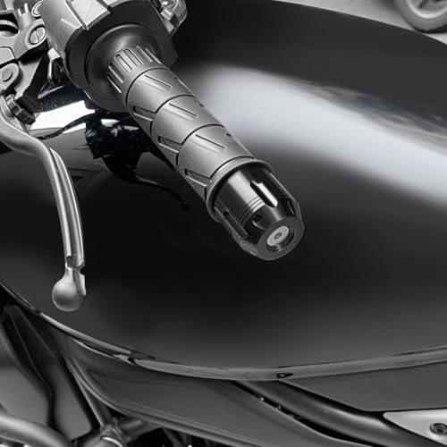 Image of Motorcycle Bar Ends Plug,Universal 7 /8 inch 22mm CNC Aluminum Alloy Motorbikes Handlebar End Plugs Fit for Yamaha Honda Kawasaki Suzuki Aprilia Ducati And Almost Motorcycle Model (Black)