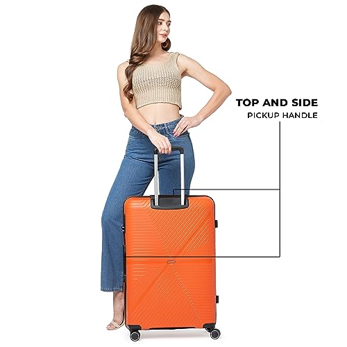 Image of Stony Brook by Nasher Miles Axis Hard-Sided Polypropylene Check-in Luggage Orange 28 inch |75cm Trolley Bag