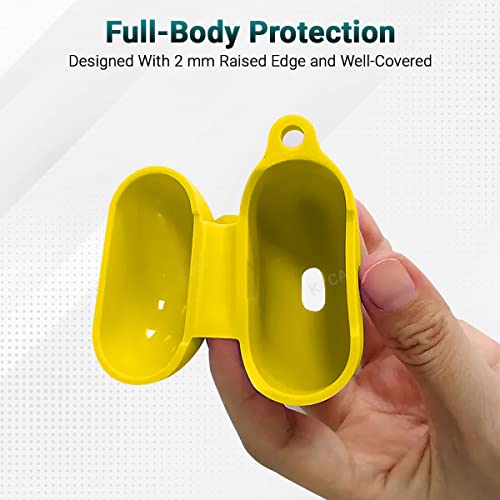 Image of KACA Protective Shockproof Silicone Cover Case with Buckle Compatible with OnePlus Buds (Yellow)