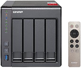QNAP TS-451+-2G 4 Bay Desktop High-performance NAS Enclosure - 2 GB RAM, Intel Celeron 2.0 GHz Quad Core Processor - Supporting HDMI, Transcoding and Virtualization, Black