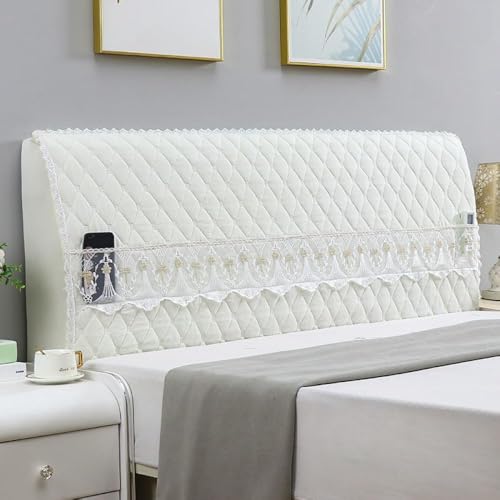 Ghygetrich Funda para Cabecera, Funda Cabecero de Cama Cabecero Cama Funda Cabecero Cama Cabeceros Cama Cabecero de Cama Beige 120cm
