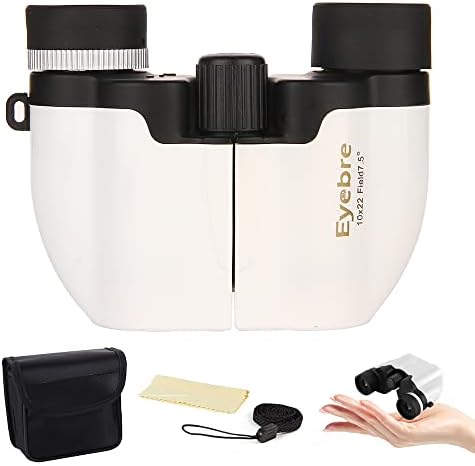 双眼鏡 コンサート オペラグラス 観劇 10倍 ドーム ライブ スポーツ観戦 広角 実視界7.5° コンサート用 10x22 人気 軽量 小型 (ホワイト)