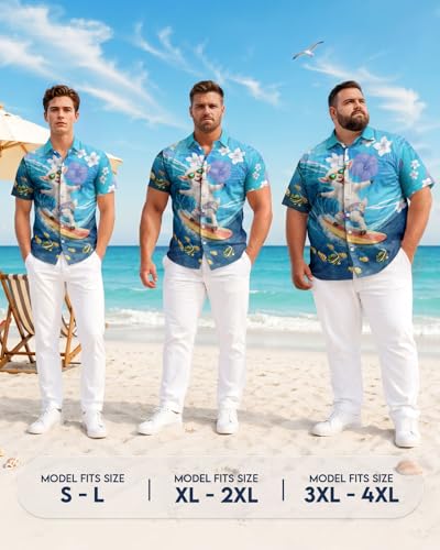 Image of 99TIMORO Fathers Film Button Down Shirt for Men, Funny Hawaiian Short Sleeve Top, Summer Beach Gifts