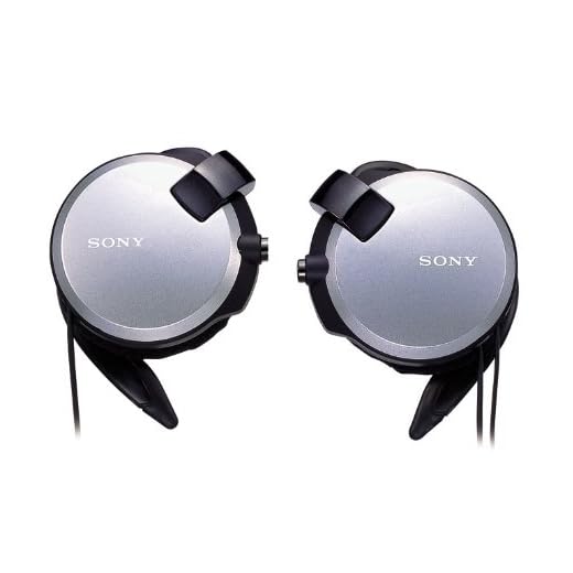 Sony Clip-on Stereo Headphones With Double Retractable Cord | MDR-Q68LW S Silver (Japanese Imports)