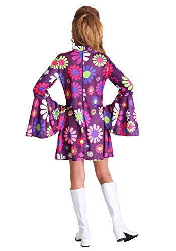 Disfraz Niña Hippie Retro Vestido Talla XL miniatura 3