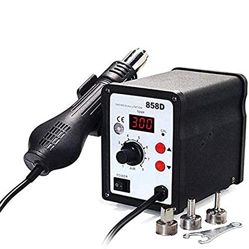 Estación de retrabajo 858D, desoldadura soldadura de hierro kit for la electrónica Reparación, la estación de la reanudación de SMD soldadura con aire caliente Pistola de calor Conjunto, LED Digital T