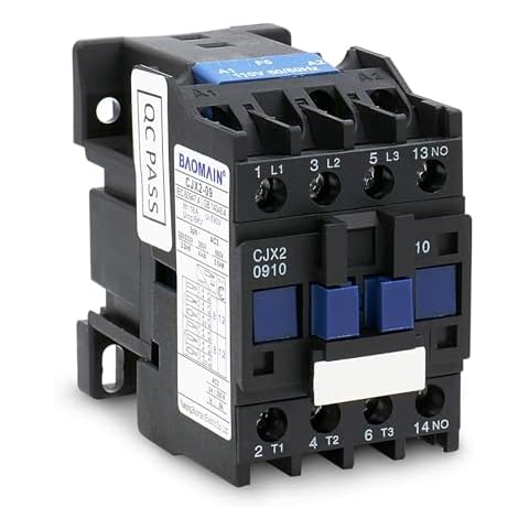Baomain AC Contactor CJX2-0910 110V 50/60 Hz Coil 3 Phase 1NO 660V 25 Amp Cover