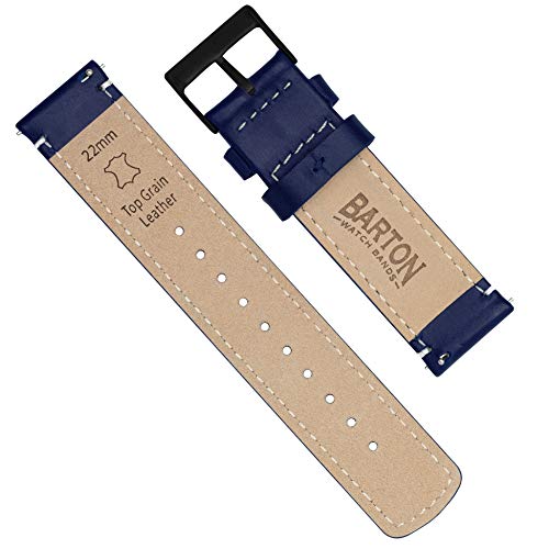 Image of BARTON WATCH BANDS - Top Grain Leather Watch Bands Compatible with Apple Watch Models - 1, 2, 3, 4, 5, 6, 7, 8, 9, 10, SE, Ultra & Ultra 2
