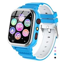 JUBUNRER Smartwatch voor kinderen, met GPS en telefoon, GPS-tracker, kinderhorloge, polshorloge, waterdicht, IP68, wekker, games, HD-foto, SOS- armband, telefoonhorloges, horloges, meisjes, jongens