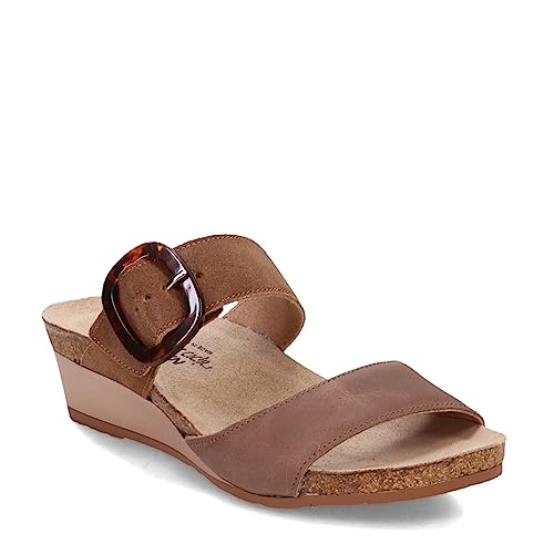 NAOT Footwear Kingdom Women’s Wedge Sandal with Buckle, Cork Footbed, and Arch Support - Adjustable Three-Strap Sandal With Backstrap - Comfort and Support – Lightweight and Perfect for Travel