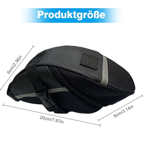 SJDOFU Saddle Bag, Bicycle Saddle Bag, Bicycle Seat Bag, Waterproof Frame Bag, Bicycle Bag, Top Tube Bag - Image 2