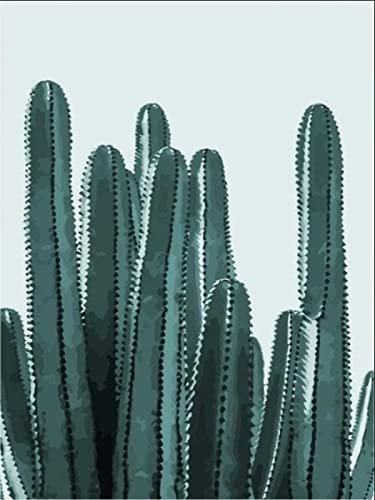 Point de croix pré-imprimé cactus pour créer une décoration murale faite main au salon