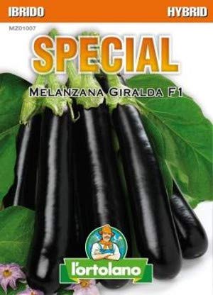 Sementi di ortaggi ibride e selezioni speciali ad uso amatoriale in buste termosaldate (80 varietà) (MELANZANA GIRALDA F1)