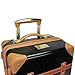 World Traveler Gatsby Vintage Style 2-Piece Hardside Carry-On Retro Train Case Spinner Luggage Set - Black