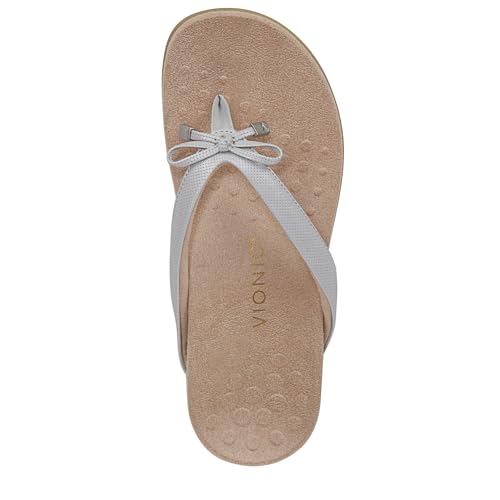 Image of Vionic Women's Rest Bella Toe Post Sandal- Supportive Ladies Orthotic Sandals that include Three Zone Comfort with Arch Support- Flip Flop for Ladies, Medium and Wide Width Size 5-12