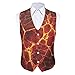 Nxidvxne Suit Vest for Men Vintage Flower Waistcoat Vest 3D Print Dry Lava Pattern Sleeveless Blazers Simple Fashion Suitable Matching for Jeans Casual Pants Red