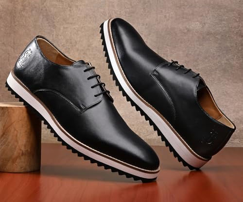 Image of LOUIS STITCH Casual Shoes for Men | Ultra Lightweight and Comfortable | Cushioned Footbed Men's Derbys | LSMX-PL
