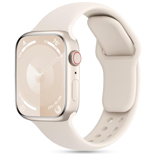 DYKEISS Patented Silicone Compatible with Apple Watch Band 38mm 40mm 41mm 42mm 44mm 45mm 49mm, Soft Waterproof Strap Sport Wristband for iWatch Bands Series 9 8 7 SE 6 5 4 3 2 1 Ultra Women Men