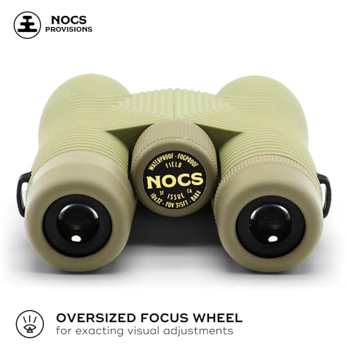 Image of Nocs Provisions Field Issue 10x32 Waterproof Binoculars | Lightweight,Compact, 10x Magnification,Wide Field of View with Fully Multi-Coated Lenses for Bird Watching,Camping Hunting, and Hiking - Green
