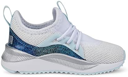 PUMA Pacer Future Allure Alternate Closure Sneaker, White-Light Aqua, 3.5 US Unisex Little Kid | Image 3