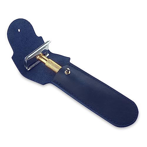 Safety Razor Head Protecting Leather Cover, Genuine Cowhide