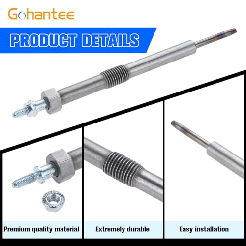 Gohantee 12639701 97364968 Compatible With Chevy Gmc 6.6 Lbz Lgh Lly Lml Lmm Duramax Silverado Sierra 2500Hd, Silverado Sierra 3500Hd, Express Savana 2500 3500 Glow Plugs thumb #2