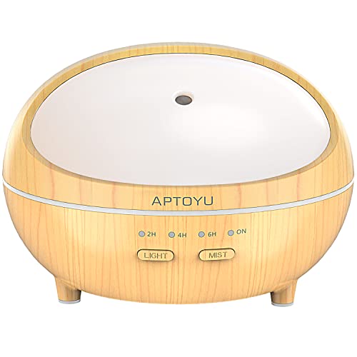 300ML Essential Oil Diffuser, Waterless Auto-Off and 7 LED Light Colors for Bedroom, Yoga, SPA, Baby